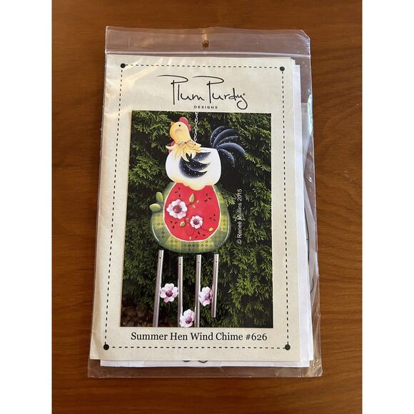 Plum Purdy Designs Summer Hen Wind Chimes #626 Pattern/Instructions 2015 - Picture 1 of 3